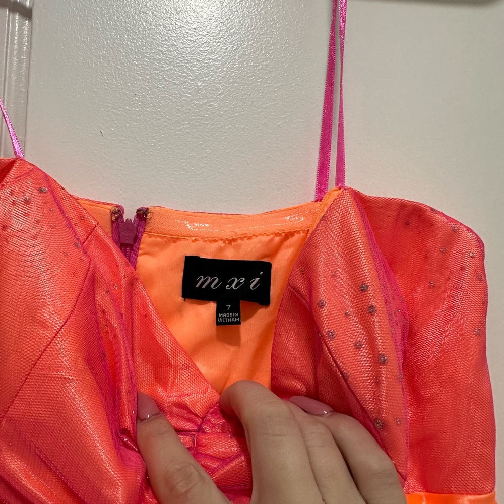 Women’s MXI pink/orange mini dress